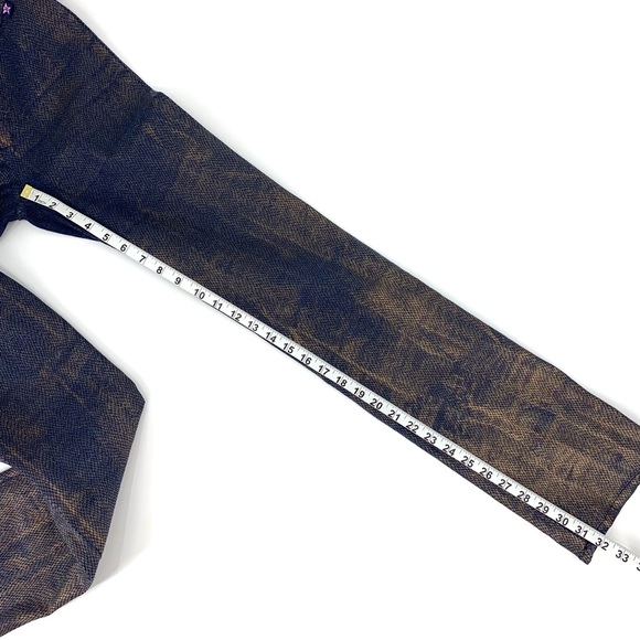 Bubblegum Gold Coated Reptile Print Slim Straight Mid Rise Jeggings, 9/10 - Picture 12 of 16